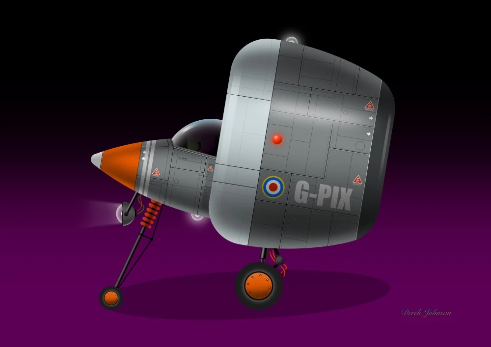 The Phat 1 - the over powered and over here chibi jet illustration