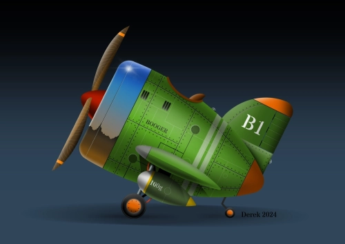 The booger - lean, green, chibi flying machine!